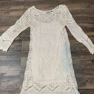 White crochet dress